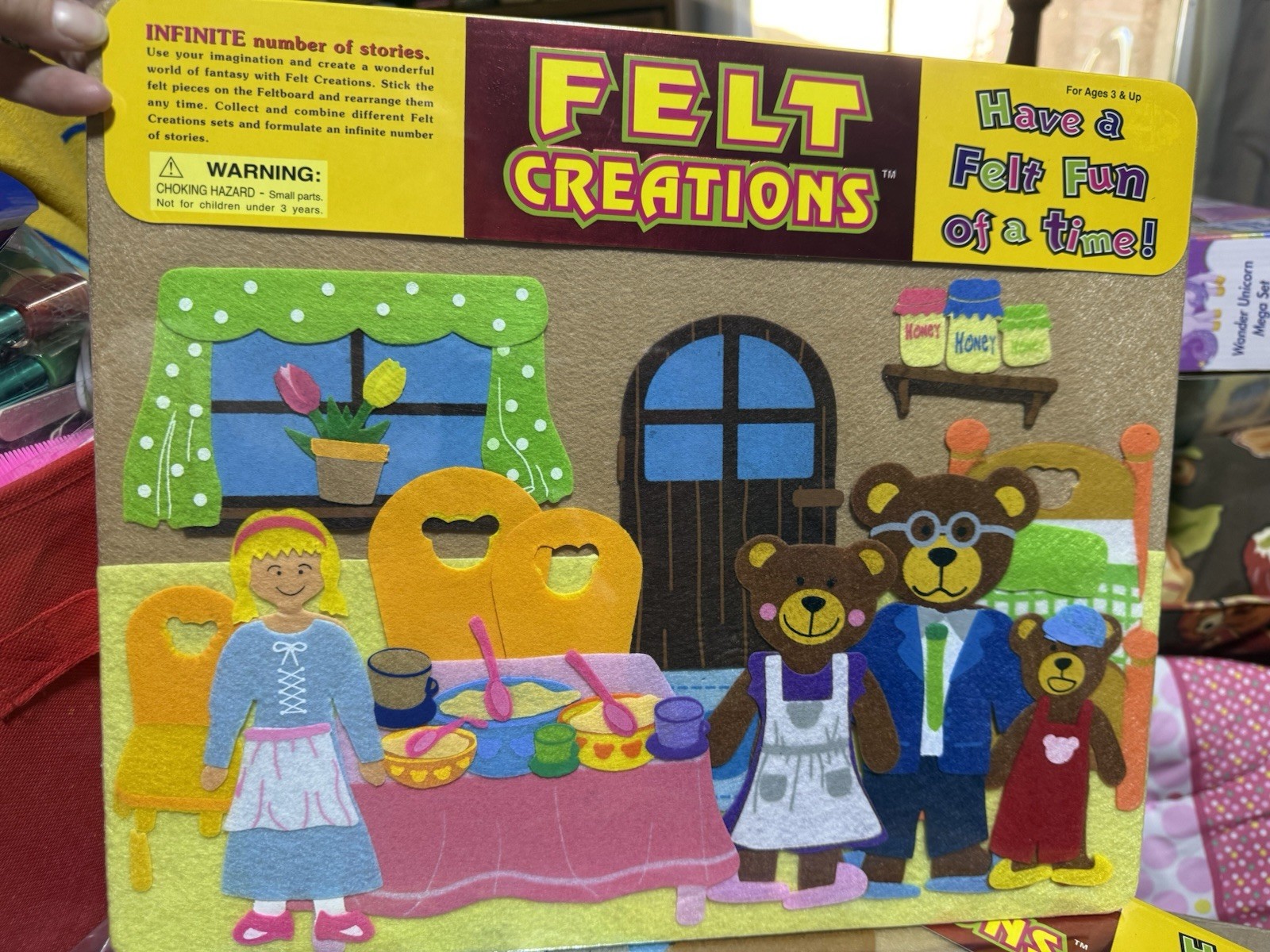 Felt Creations Flannel Board Story Of Goldilocks &The 3 Bears, Great For School