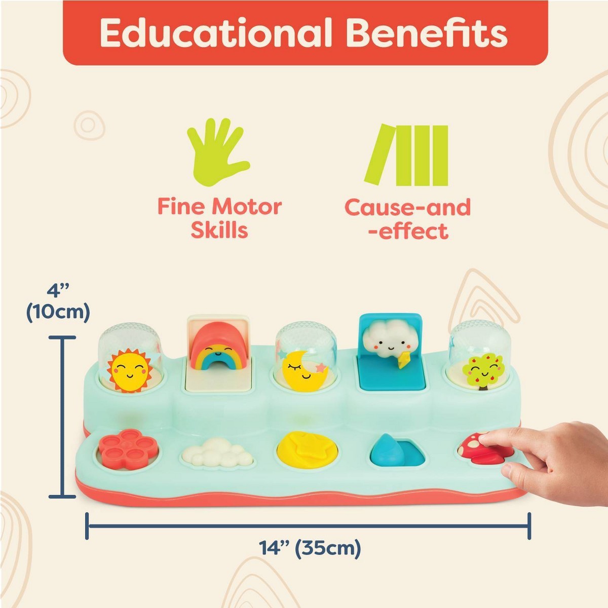 B. toys – Interactive Toy – Pop-Up Buddies: Educational Baby & Toddler Toy