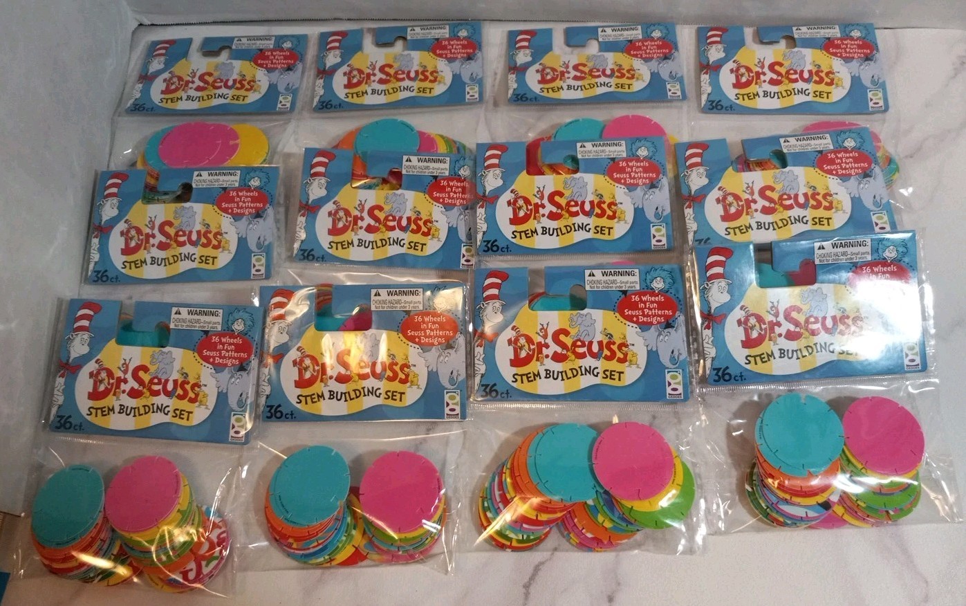 Dr.Seuss STEM Building Set 36ct. Per Bag Lot Of 12 Bags New