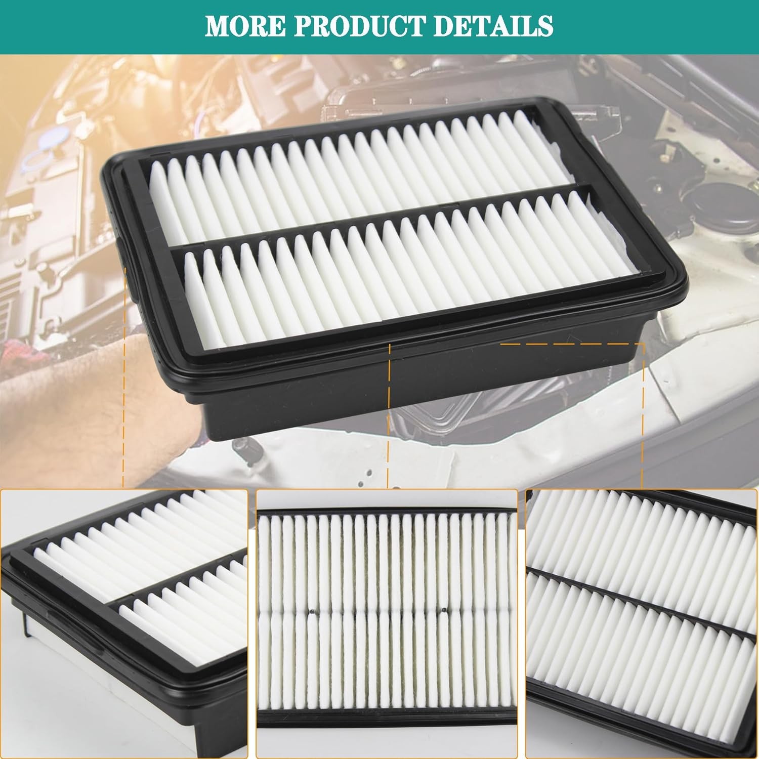 28113-F2000 Engine Air Filter – Compatible with 2017-2022 Hyundai Elantra/Elantr