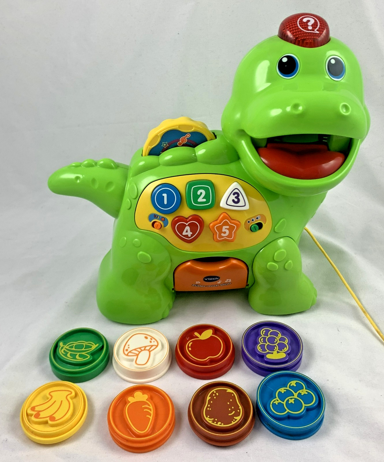 VTech Feed-Me Dino Learning Toy with 8 Food Chips, Music & Numbers, German