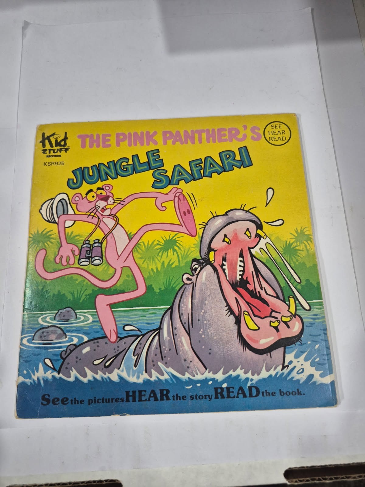 Kid Stuff: THE PINK PANTHER’S JUNGLE SAFARI – Record Book Set #KSR925 -1981 Guc