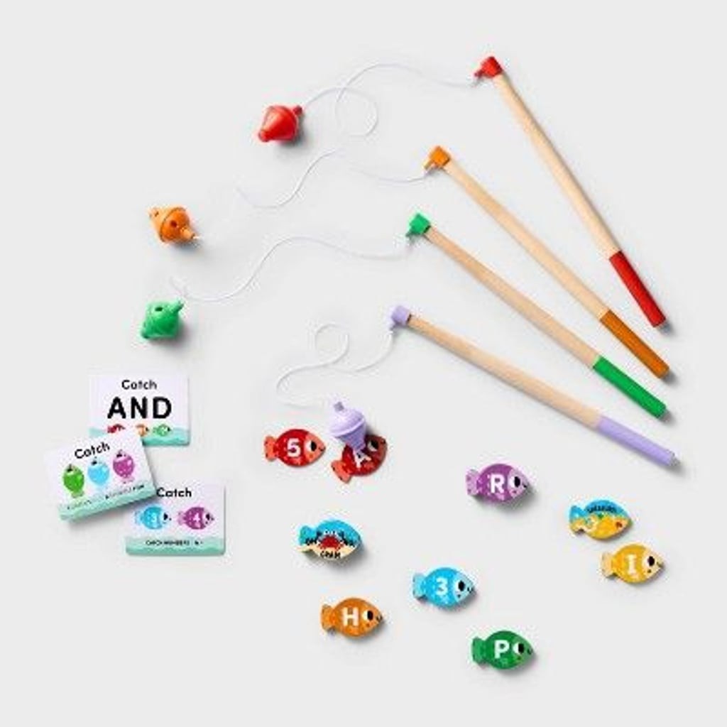 Gigglescape Family Fish & Learn Educational Fishing Game Set