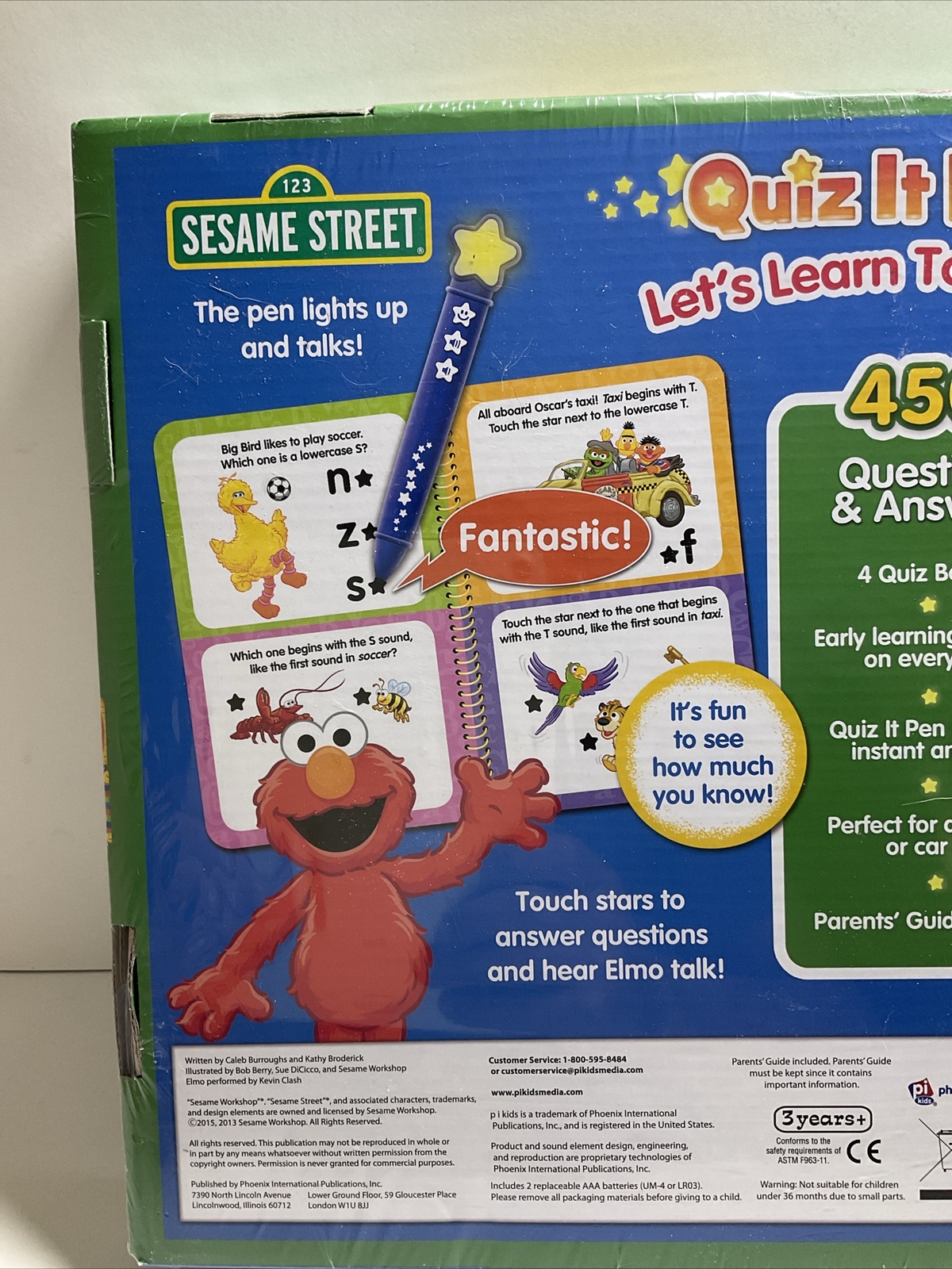 Excellent Quiz It Pen age 3+ PRESCHOOL 4x Books 450 Questions Sesame Street Elmo