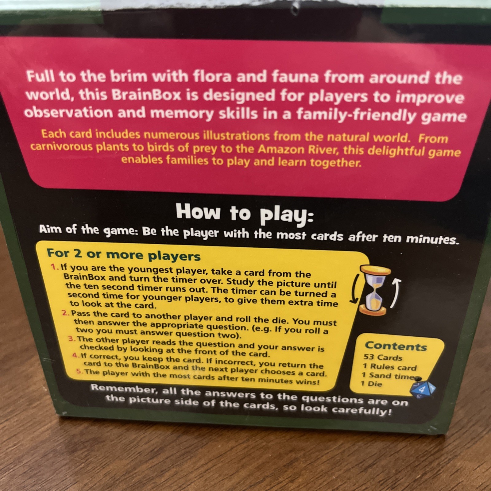 University Games – BrainBox Nature Memory Challenge Game (55 CARDS) NEW