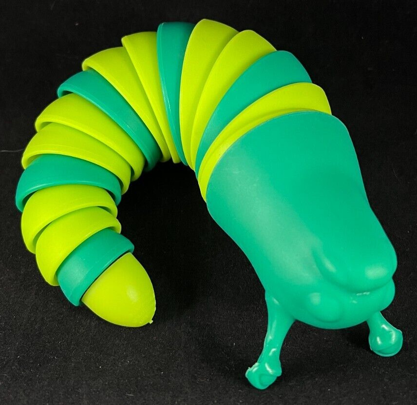 Green Slug Fidget Toy – Sensory & Stress Relief – Approx 8.5″ Long – No Tag