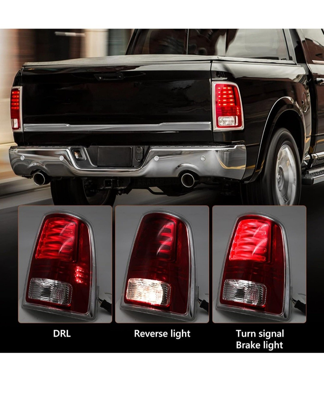 Dodge Ram 1500 Tail Light Assembly 2013-2018,2500 & 3500 Tail Light 2014-2018