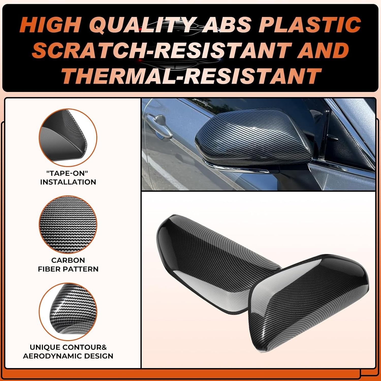 Mirror Cover Caps Compatible with Toyota Camry 2018 2019 2020 2021 2022 2023 …