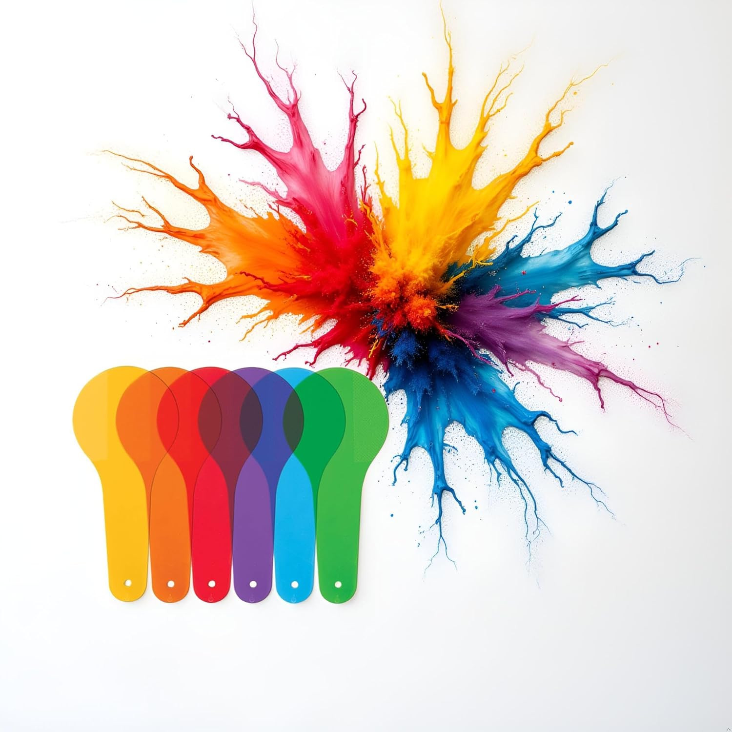 6Pcs Color Paddles, Transparent Color Paddles, Color Learning, Optics Color Filt