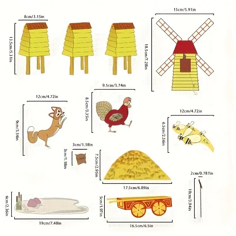 Hen’s Walk Felt Story Set Flannel Board Storytelling Educational Toy for Kids