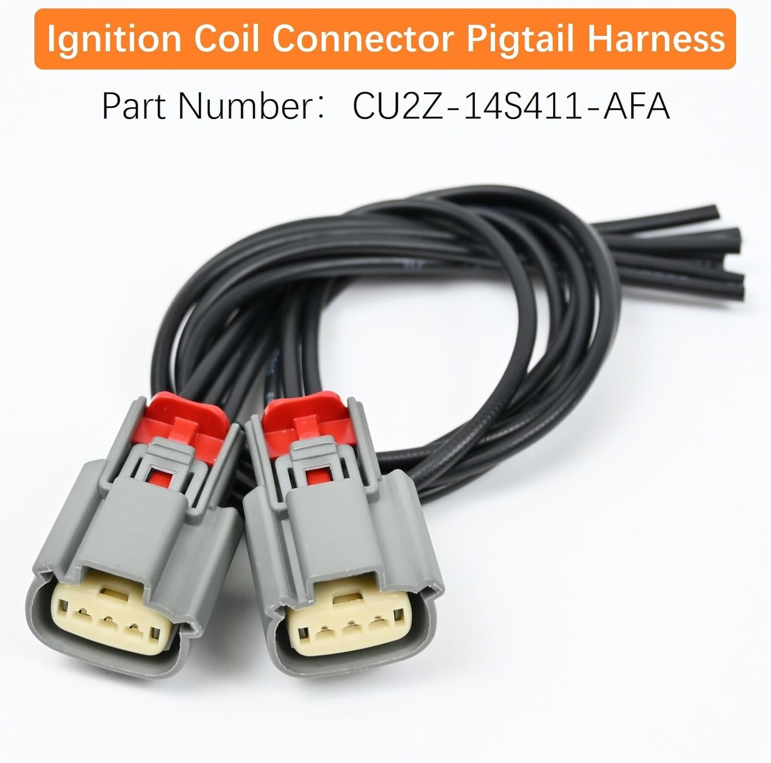 2Pcs Ignition Coil Connector Pigtail Harness CU2Z-14S411-AFA for Ford Expedition