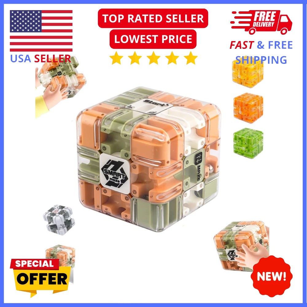 Large 3D Labyrinth Cube Puzzle, 3D Magic Cube Maze Ball Puzzle