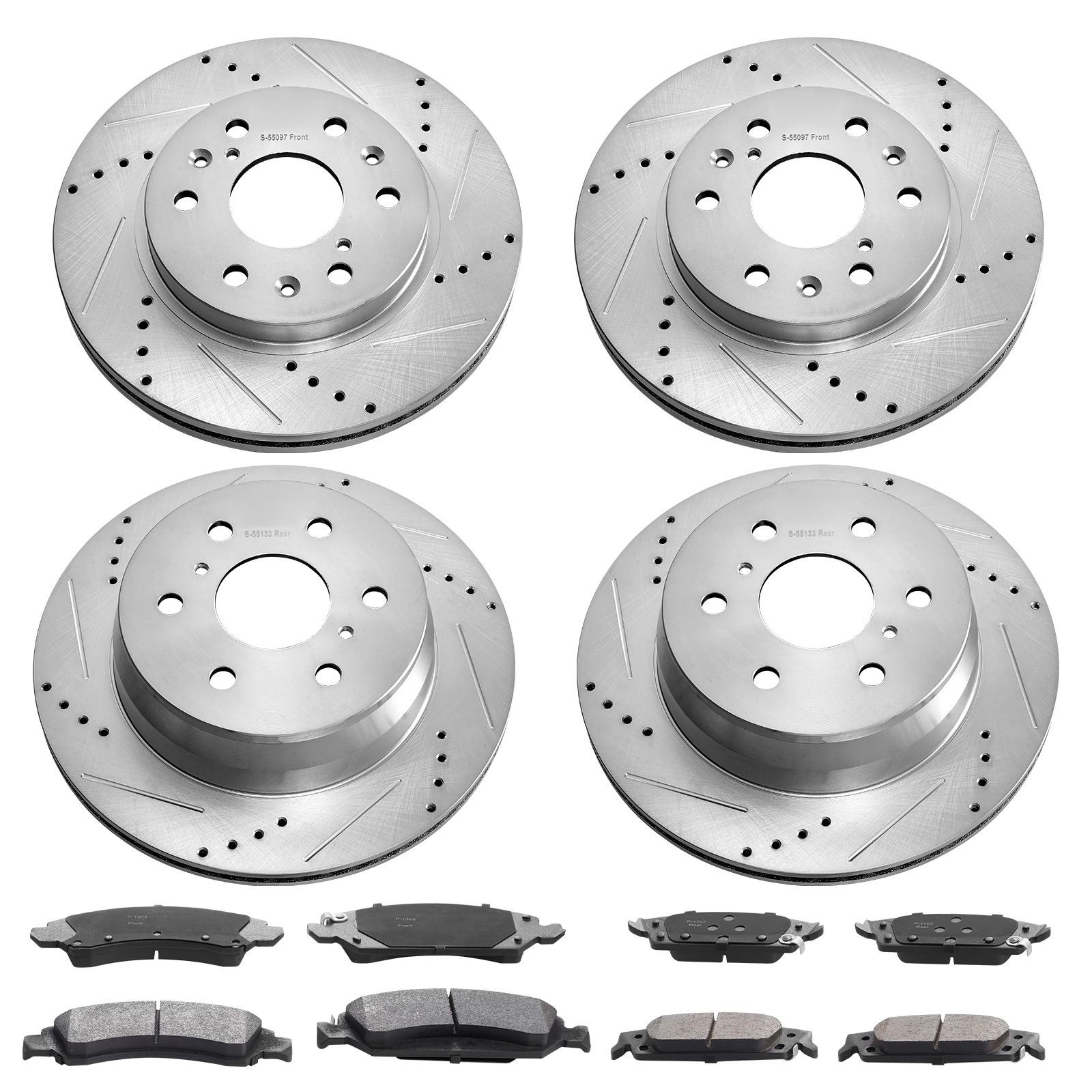 Front Rear Brake Kit for 2014-2018 Chevy Silverado GMC Sierra 1500