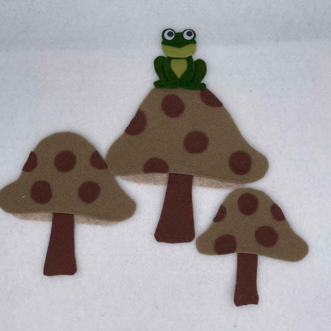 Mushroom in the Rain Felt Pieces for Felt/Flannel Board Play