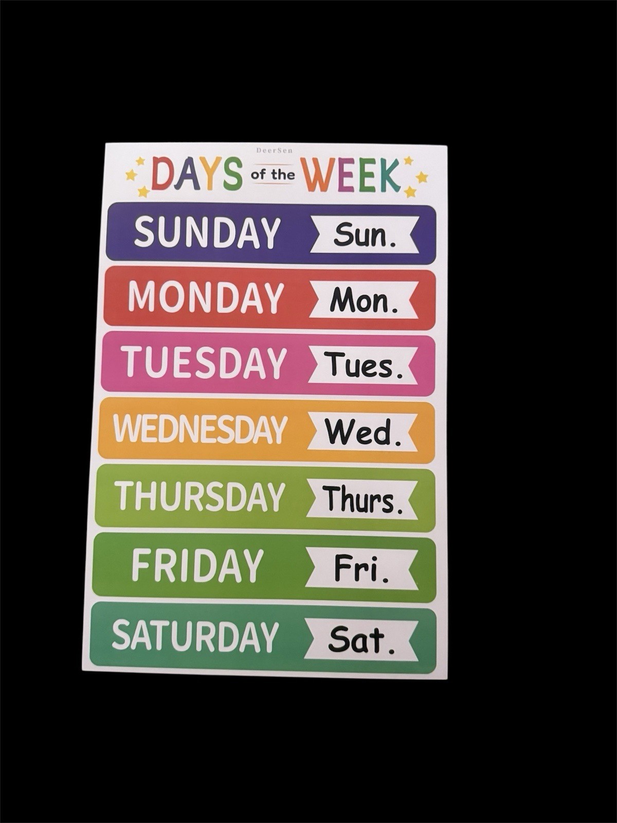 9 Educational Preschool Posters for Toddlers & Kids with Double Sided Tape Dots.