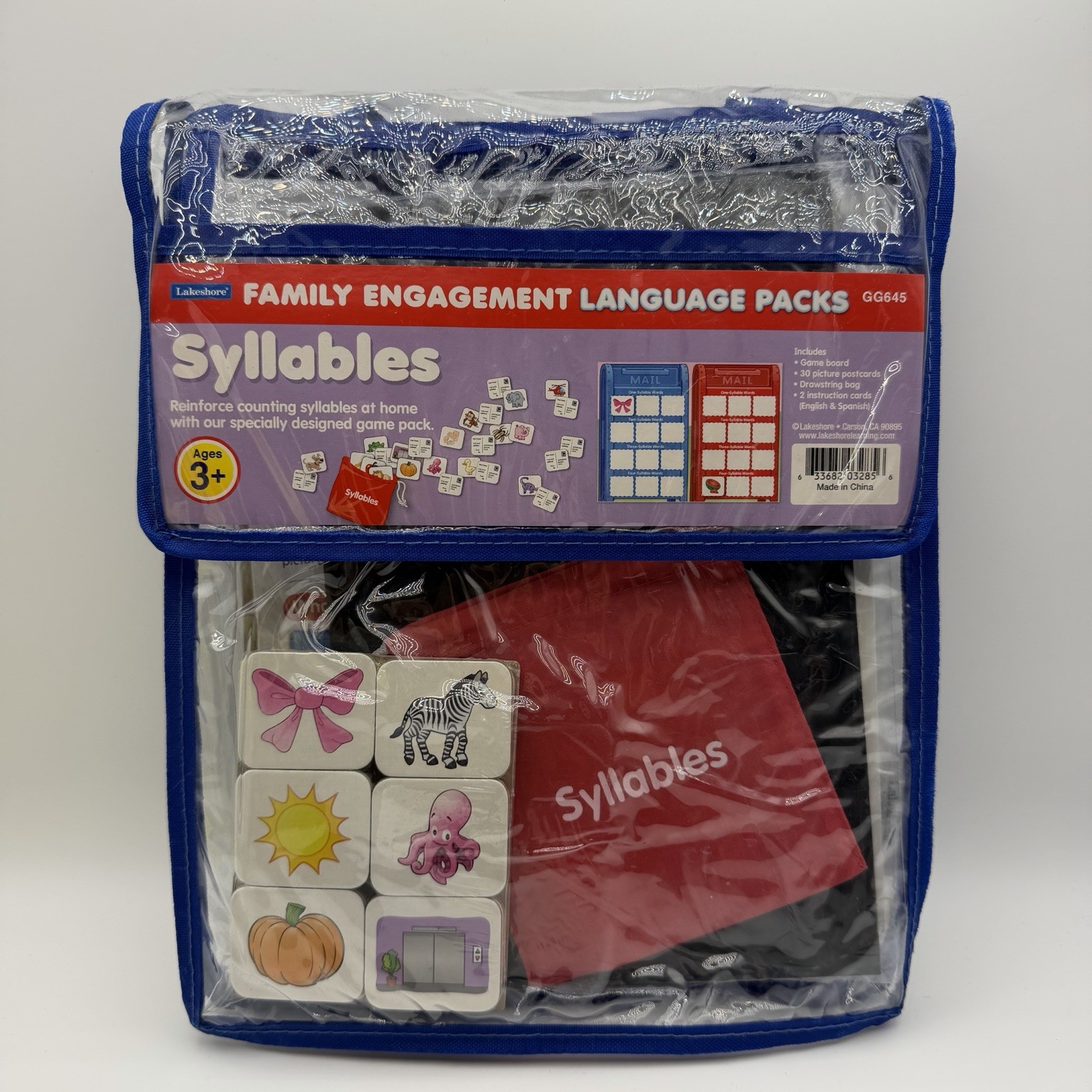 New Open Bag Lakeshore Syllables Family Engagement Language Pack Education Game