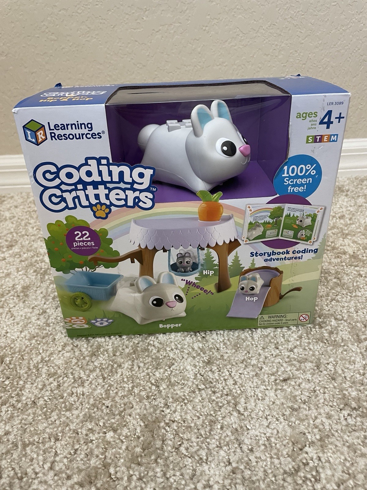 NEW Learning Resources – Coding Critters Bopper, Hip & Hop, LER3089 Bunny Rabbit