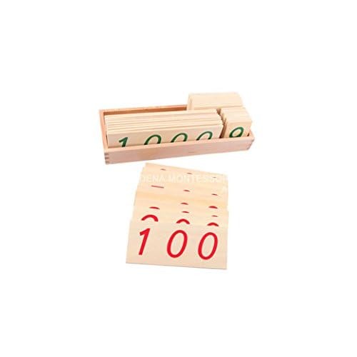 Materials-Small Wooden Number Cards with Box (1-9000)