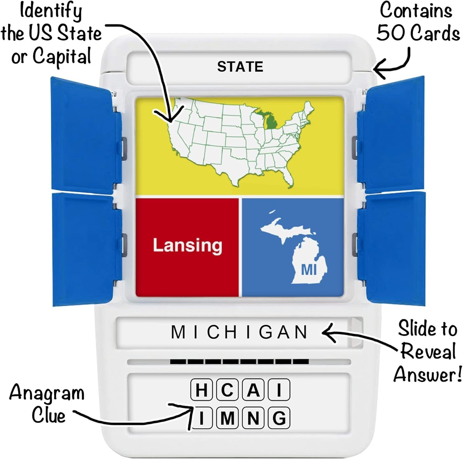 Ultimate States & Capitals Flash Cards for Fun Learning – 50 Educational Cards