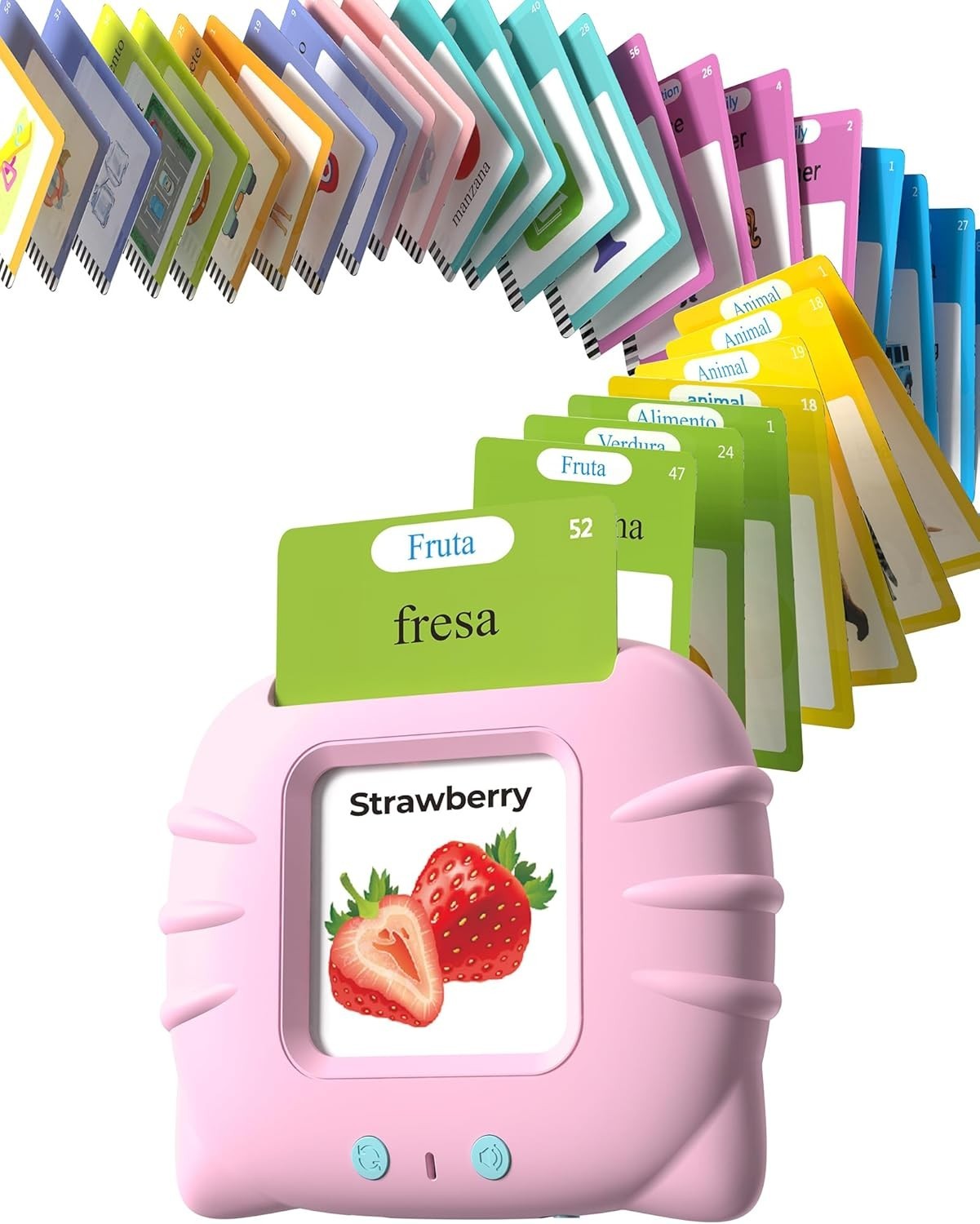 Talking Flash Cards for Kids: 510 Interactive Words in Pink – English & Spanish