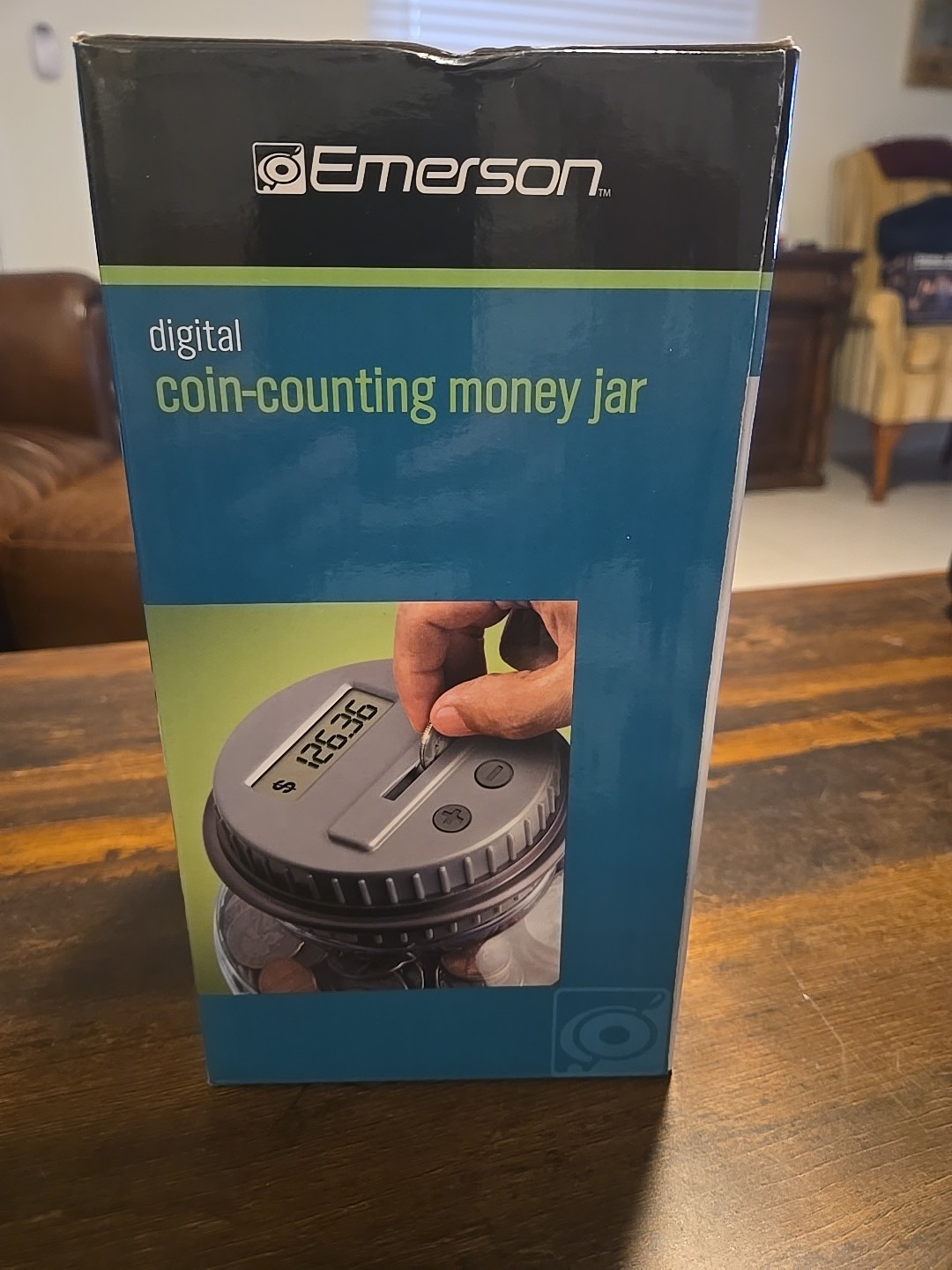 Emerson- Digital Counting Money Jar Automatically Calculates And Displays Coins