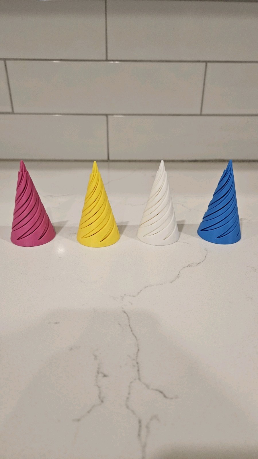 Fun cone fidget toy for kids and adults – All four multicolor