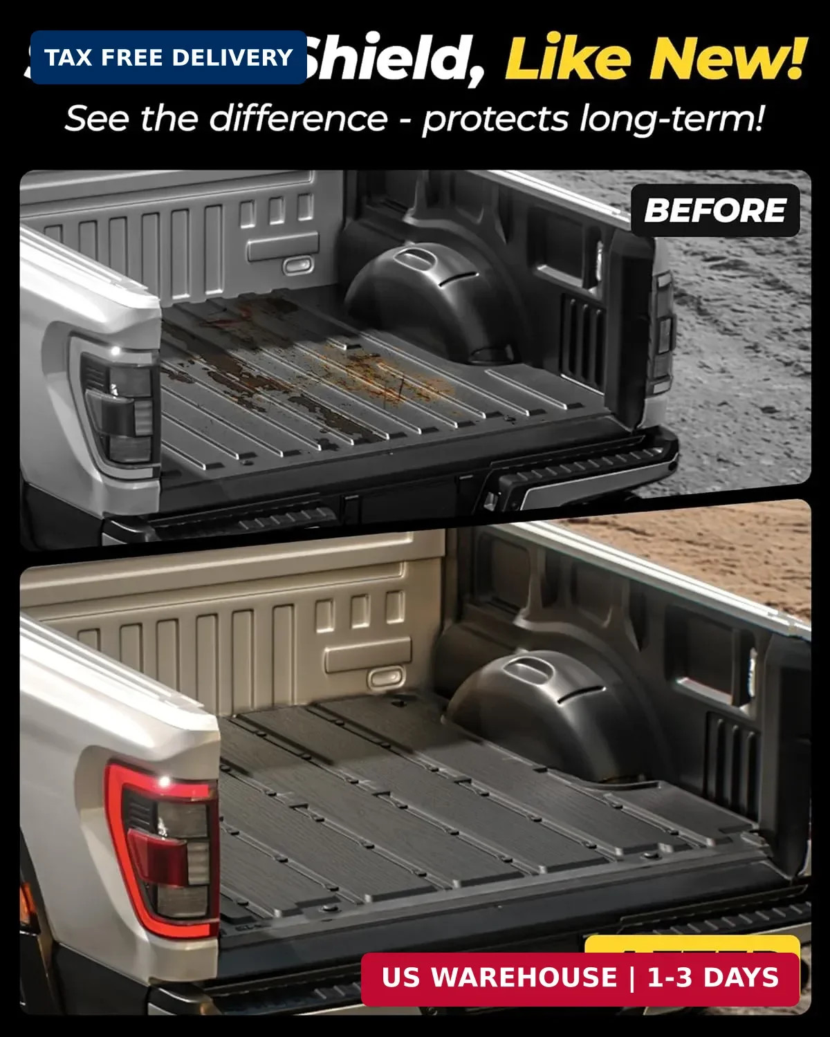 3W Truck Bed Mat for Toyota Tundra 2022-2026, Heavy Duty Tundra Accessories TPE