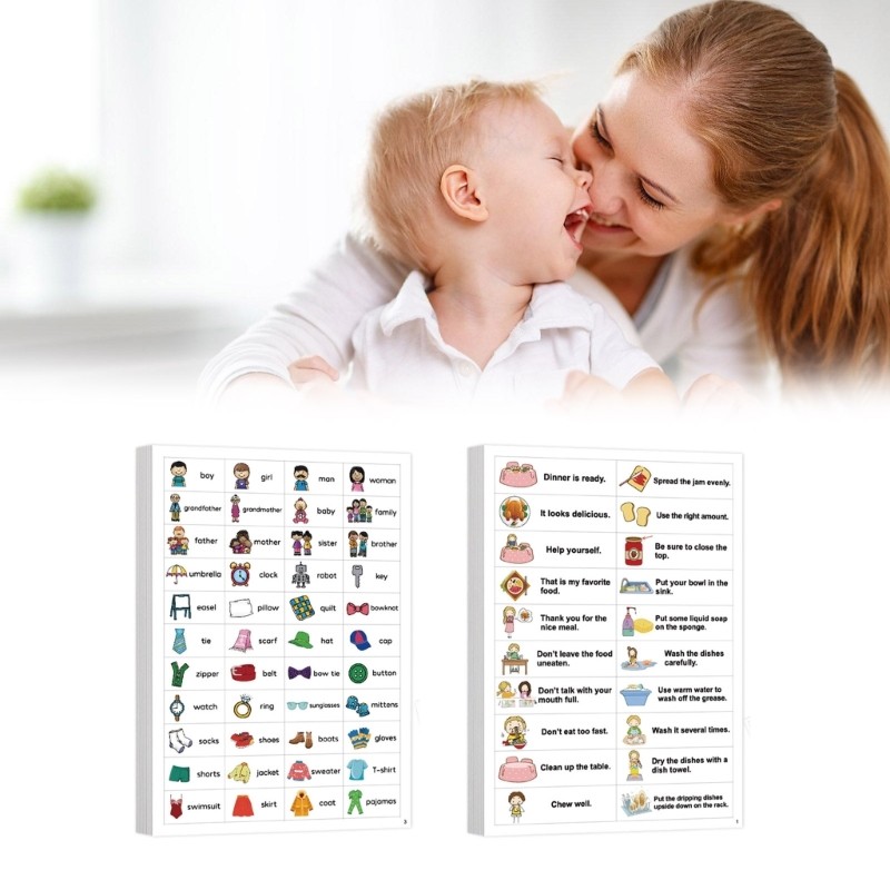 Multifunctional Vocabulary Sticker Adhesive Word Labels for Preschool Classroom