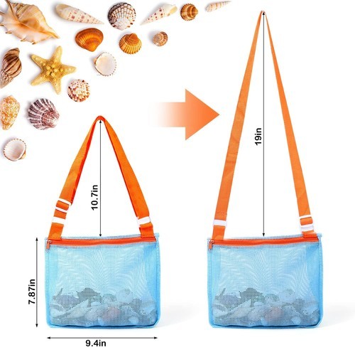 Vodolo 2 PCS Beach Mesh Shovel with 2 Medium, 2pcs With Bag