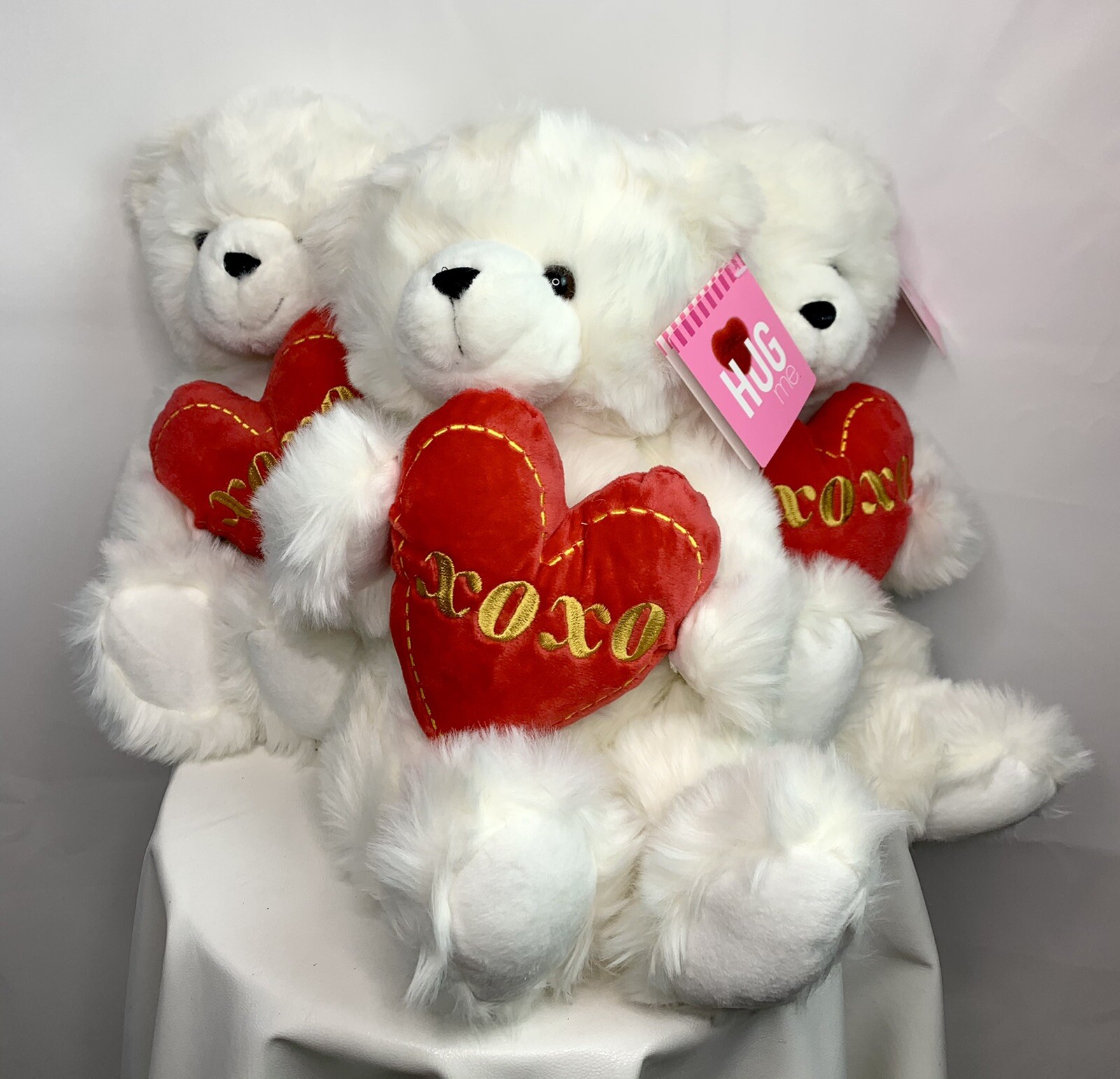 Plush Bear with Heart 12 inch “HUG ME”