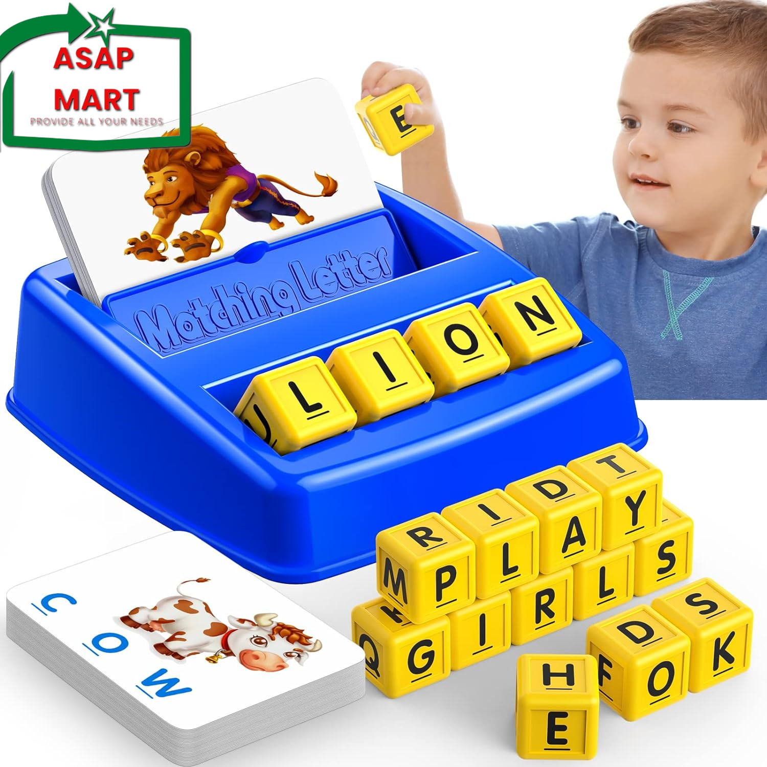 Learning Games for Kids Ages 3-8, Matching Letter Game for Kids Toys Ages 3-8 Ed