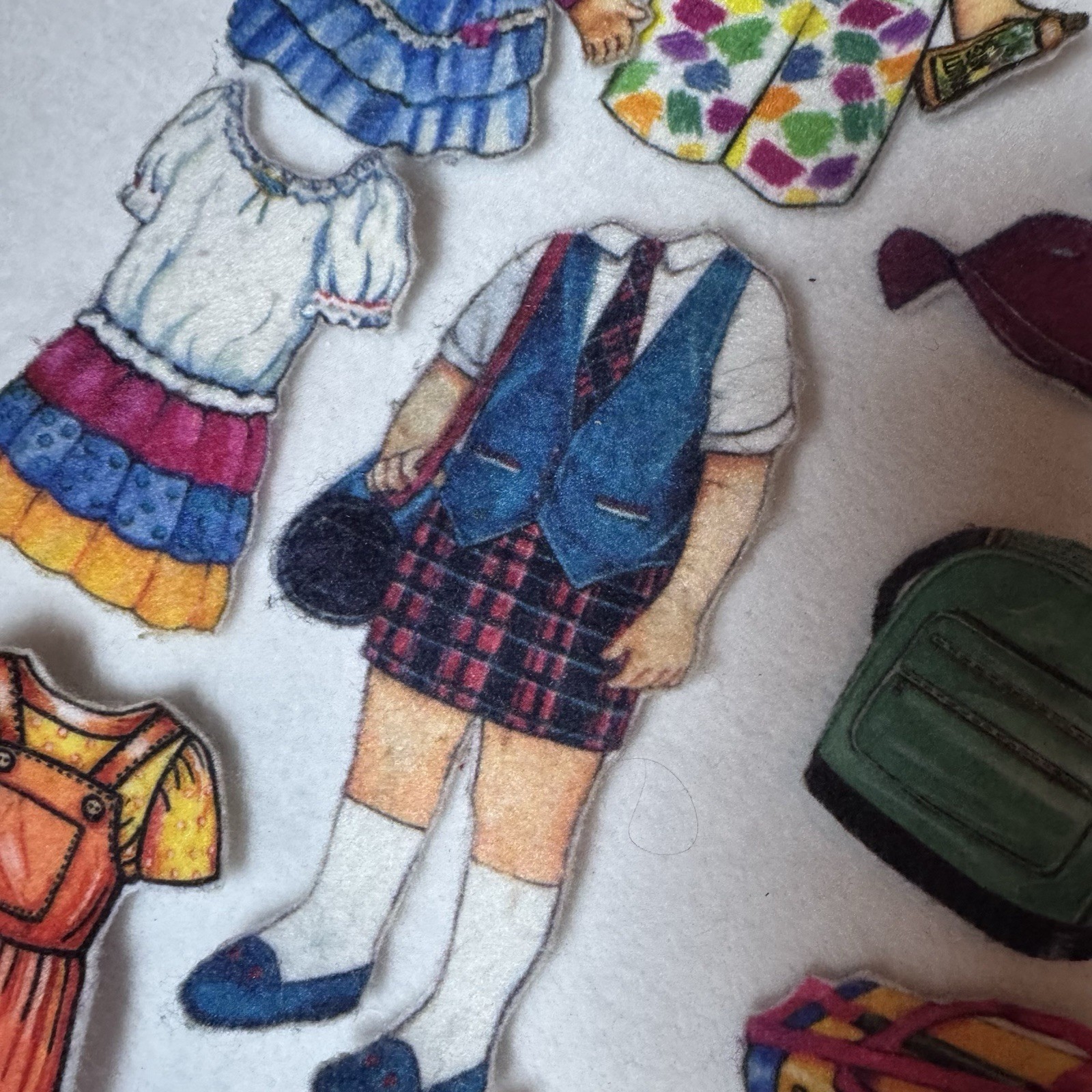 Vintage Felt Dress Up Felt Characters Flannel Graph Flannelgraph Dolls 80s