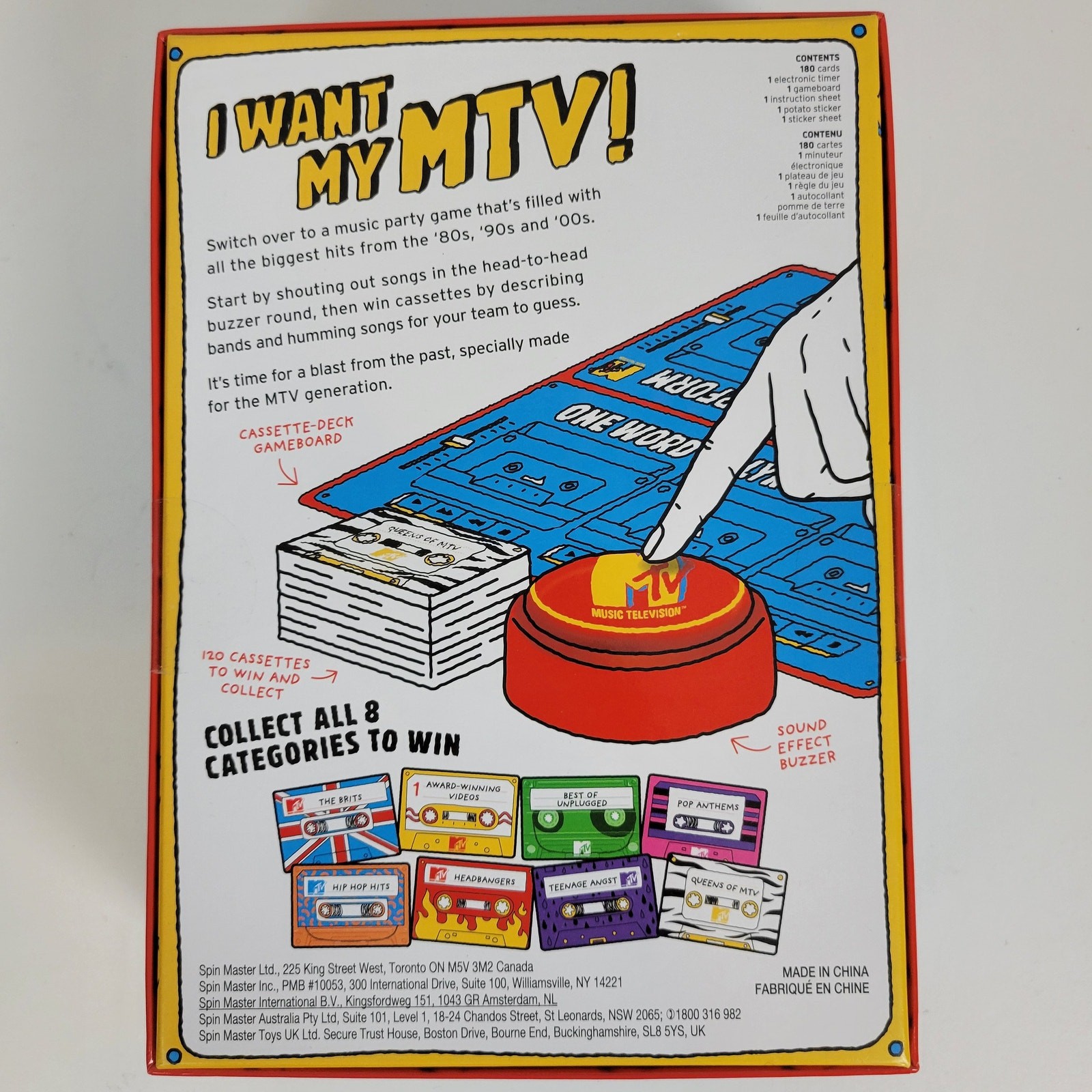 MTV Music Television The Throwback Music Party Game Kids Quiz Board Game NWT