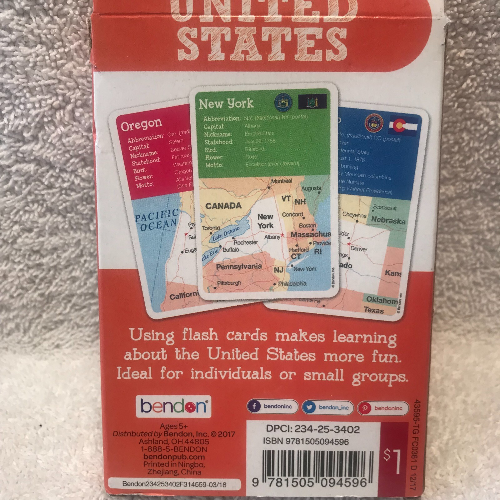 United States Land of the Free 36 Flash Cards – Age 5+ Bendon