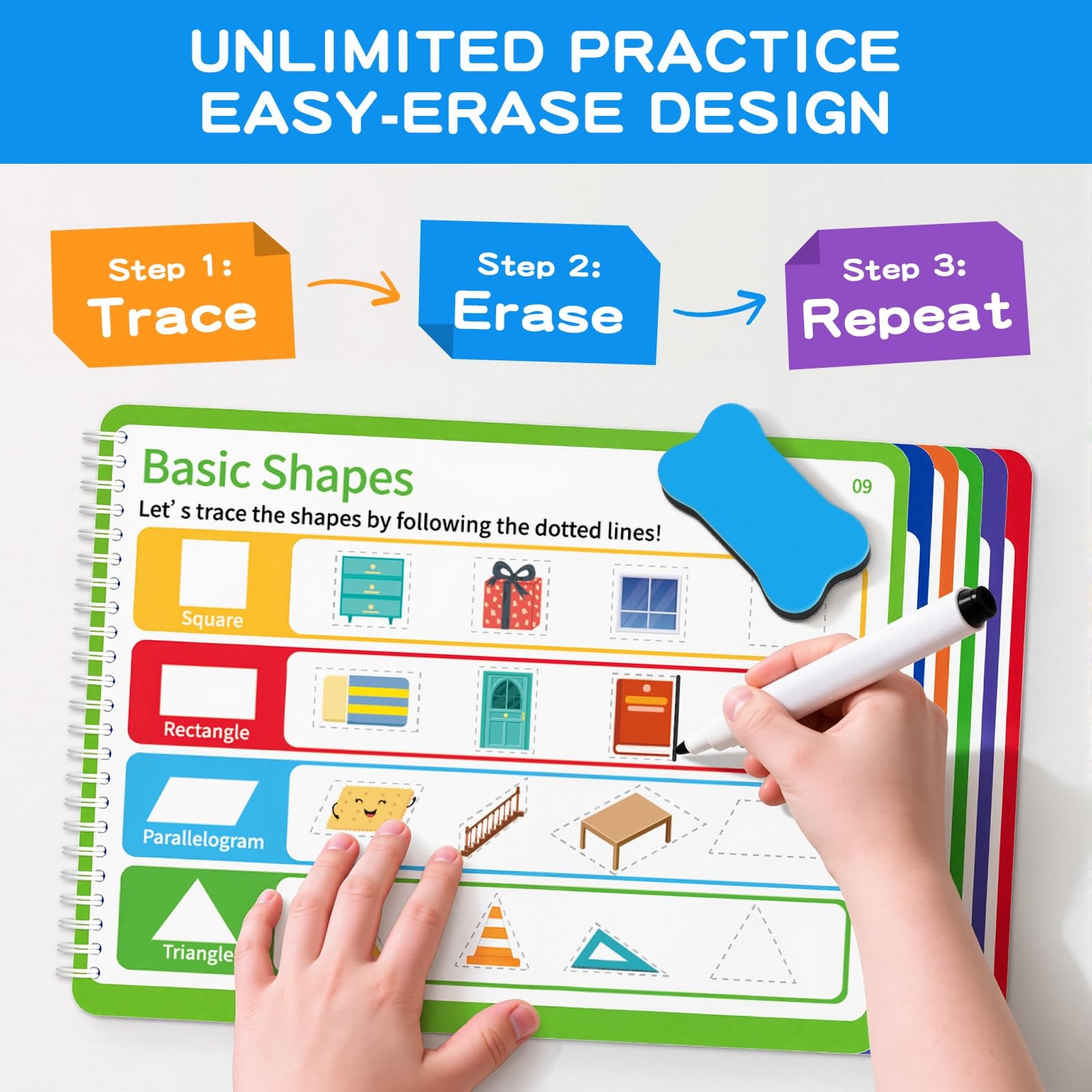 YySiRui Preschool Learning Activities, Tracing Books for Kids Ages 3+, Toddle…