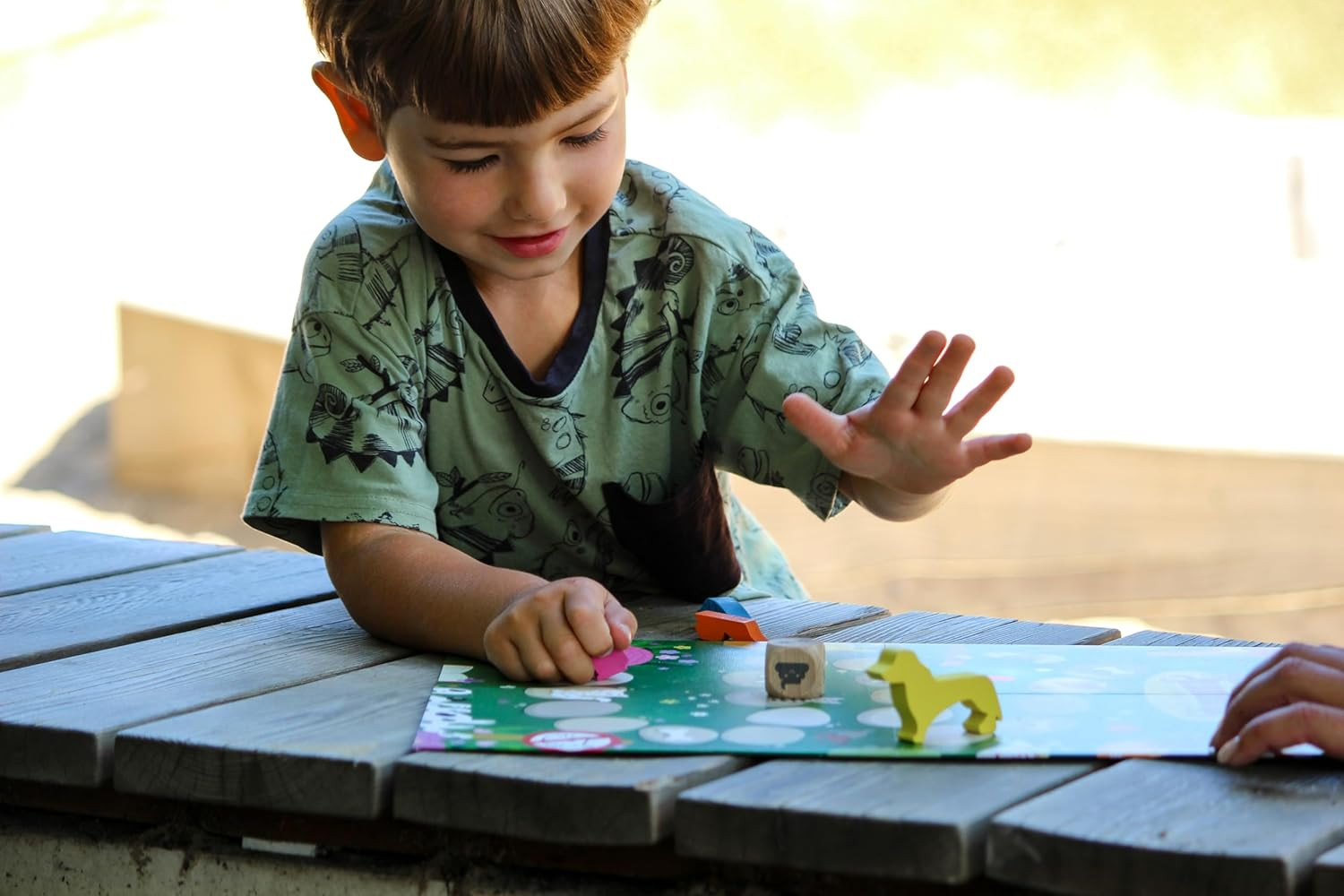 Mom’N Pups Wooden Social Play Game | Cooperative Preschool Learning for Kids | B