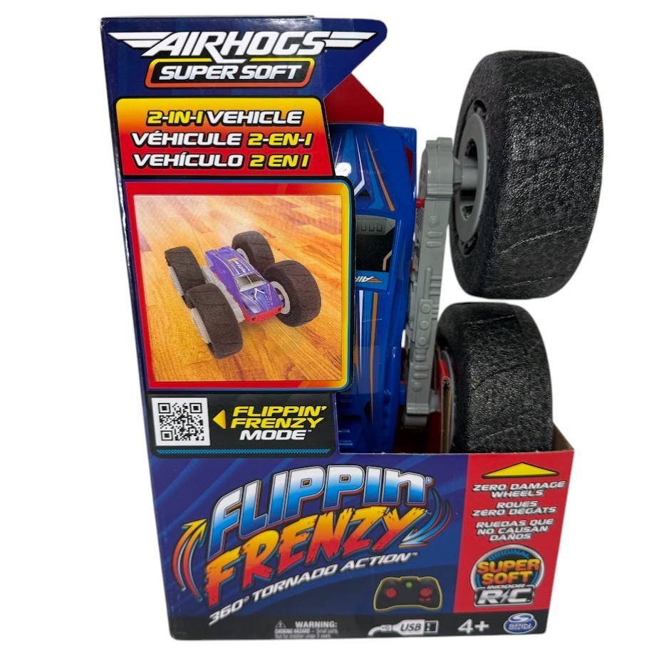 Air Hogs Super Soft 2-In-1 Flippin Frenzy RC Vehicle 360° Tornado Action NIB