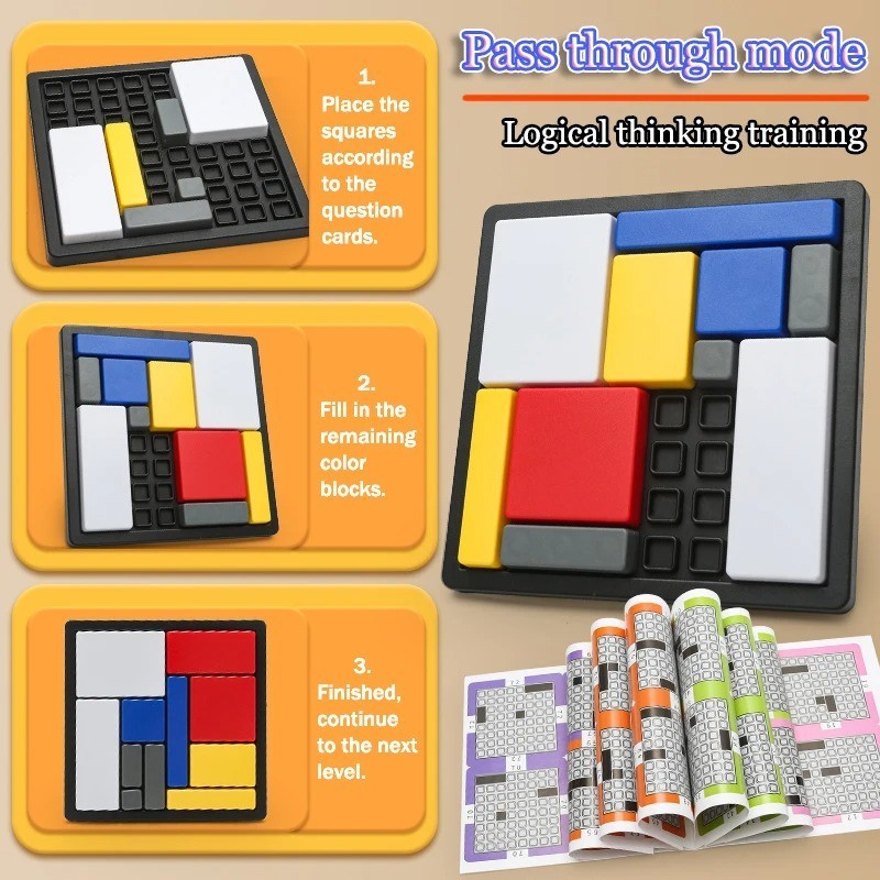 Logic Puzzle Brain Teaser Game For Kids Adults,88 Challenges 4 Difficulty Level