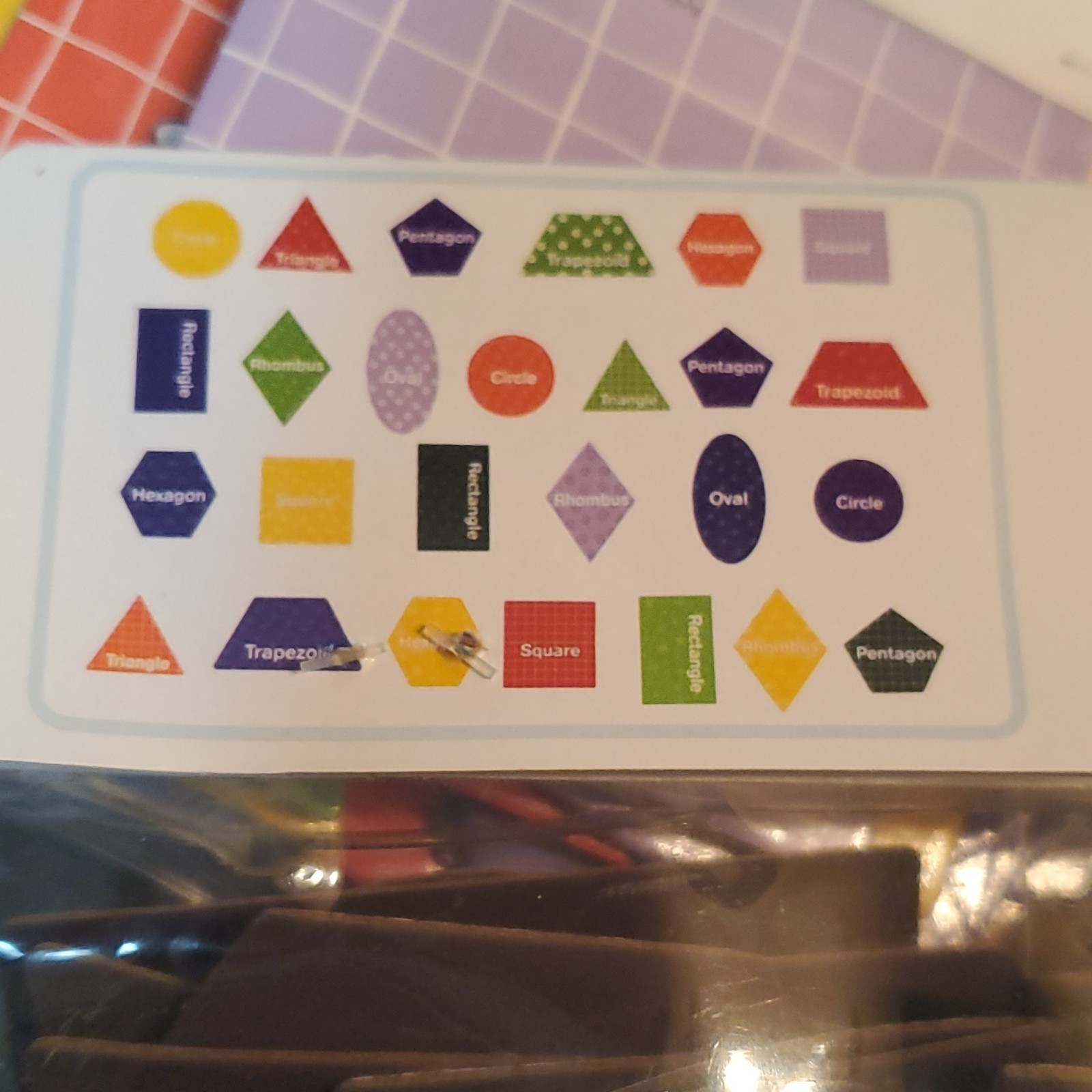 Lot of 3 Magnetic Shapes Educational Set 26pcs Multicolor