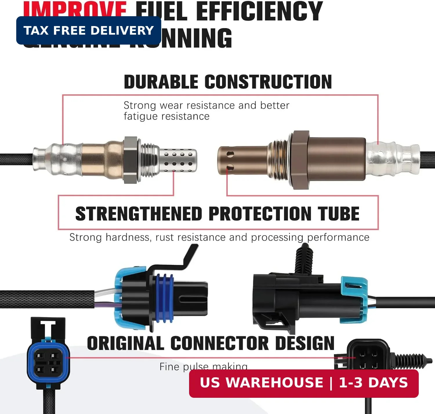 O2 Oxygen Sensor Upstream Downstream Bank 1 & 2 SG272 234-4285 Fit 2002-2003 for