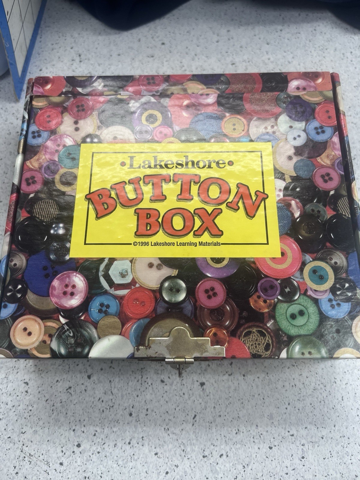 Lakeshore Learning Materials Button Box 1996 Vintage Sorting With Various Button