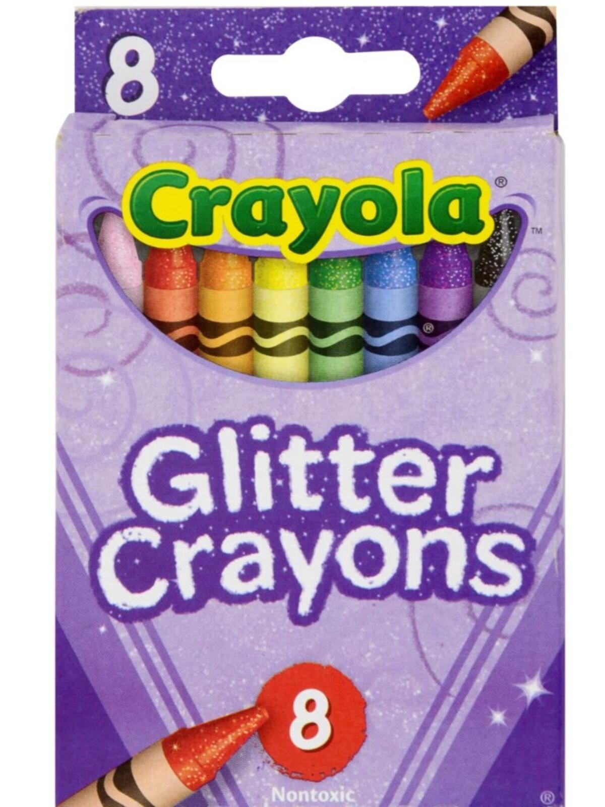 New in Pack Crayola Glitter Crayons Pack – 8 Colors