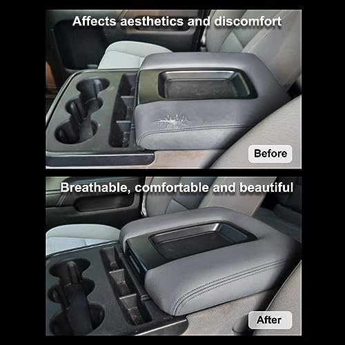 SecosAutoparts 2014-2018 Center Console Armrest Cover Lid for Chevy Silverado…