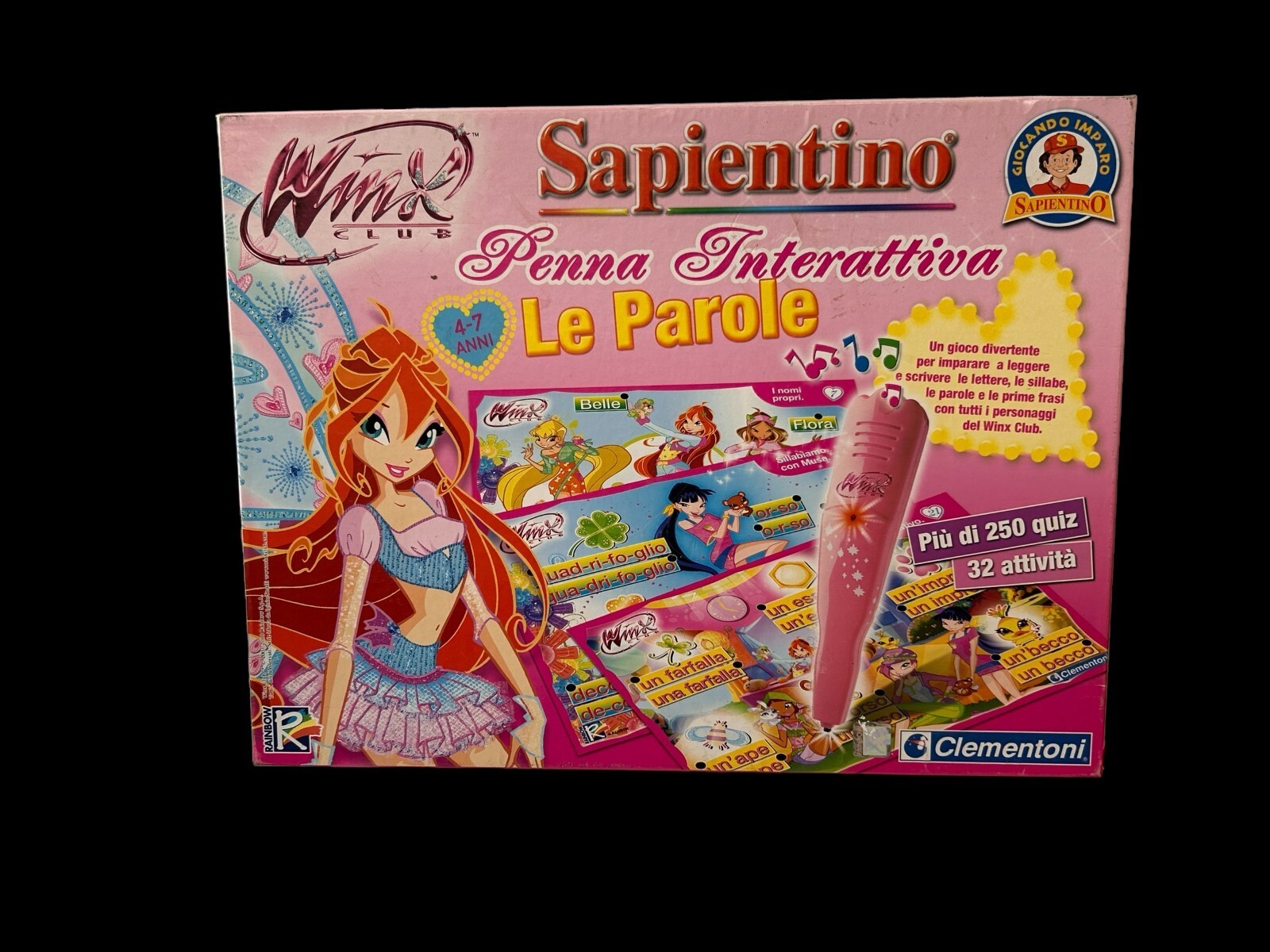 WINX CLUB INTERACTIVE PEN THE WORDS SAPIENTINO CLEMENTONI 4-7 YEARS…