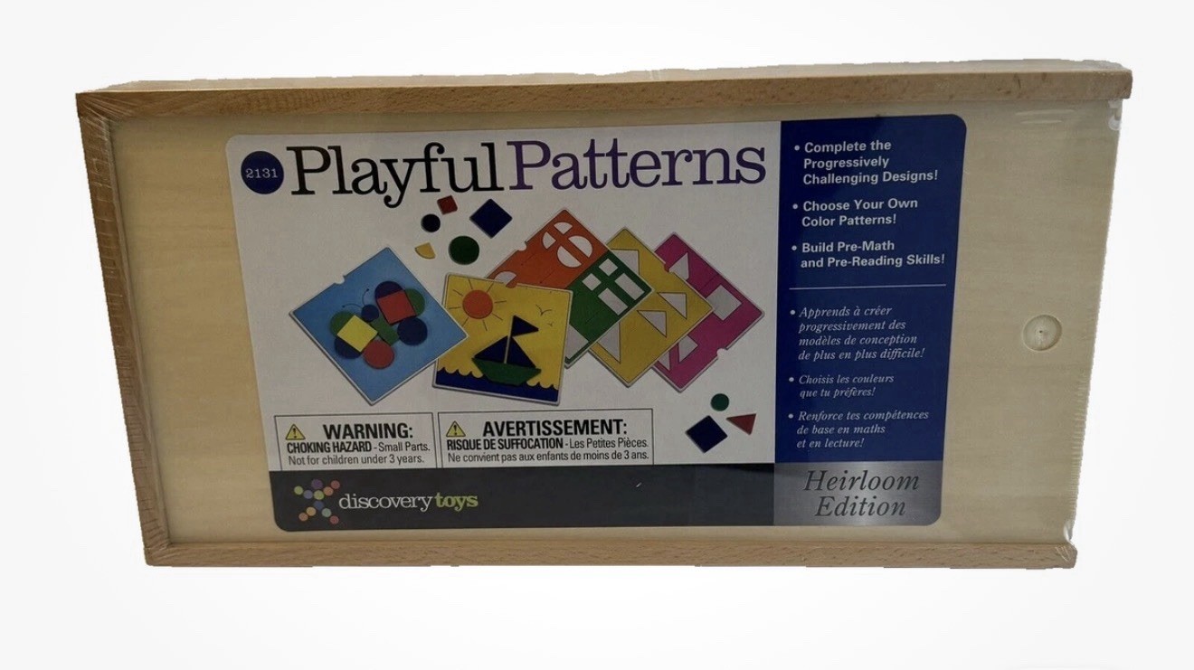New Discovery Toys Playful Patterns Heirloom Early Childhood Learning Activity