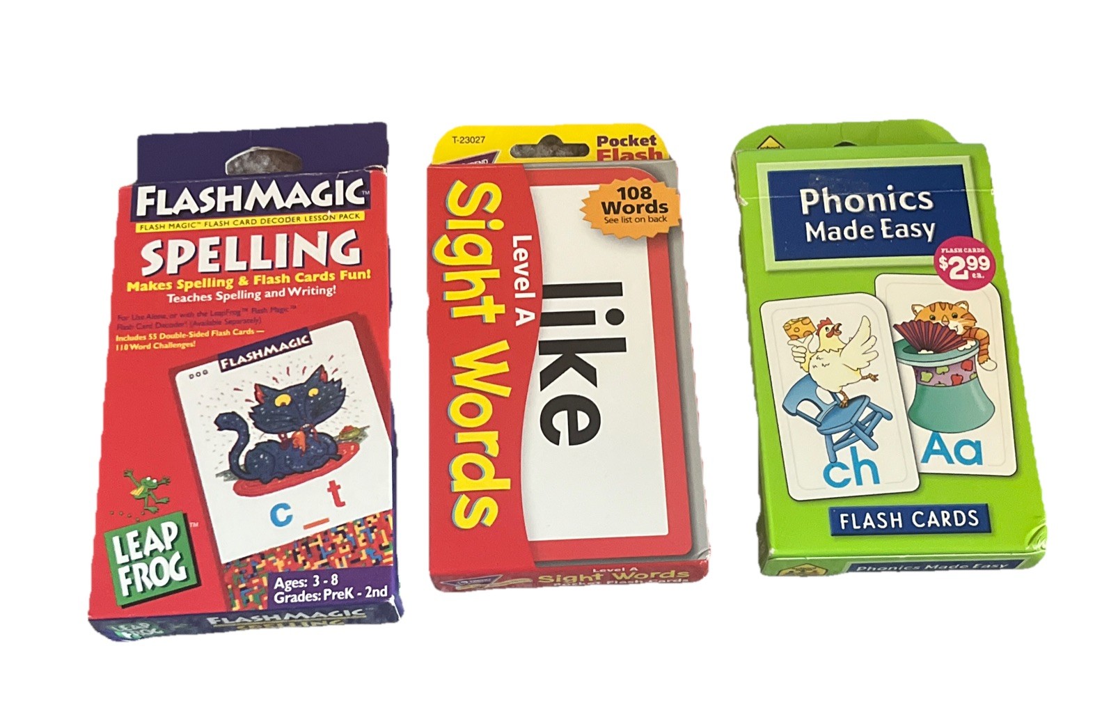 Flash Cards Sight Words Phonics School Classroom Educational English Leapfrog