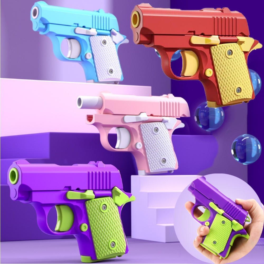 Fidget Gun Toy Sensory Toys 3D Printed Anxiety Stress Relief Toy Gift for Adult