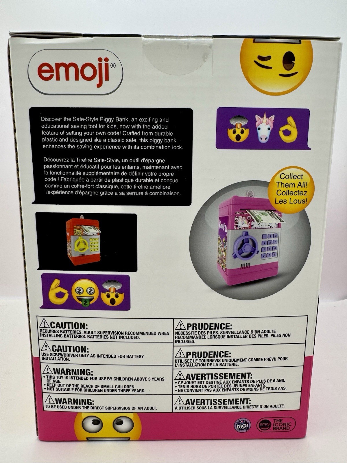 NEW! Emoji Safe Piggy Bank Electronic ATM Password Money Coin Cash Safe USA-Ship