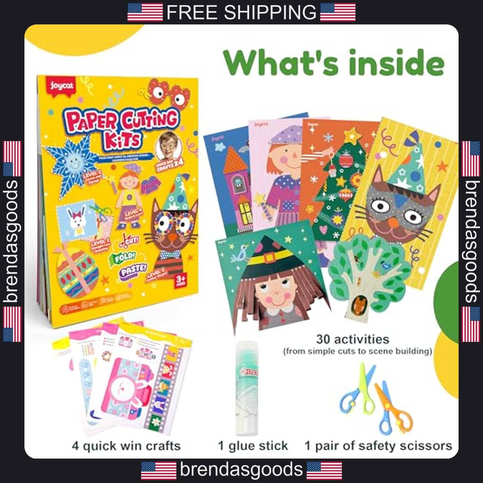 Kids Scissor Skills Activity Kit for Toddlers Ages 3-6