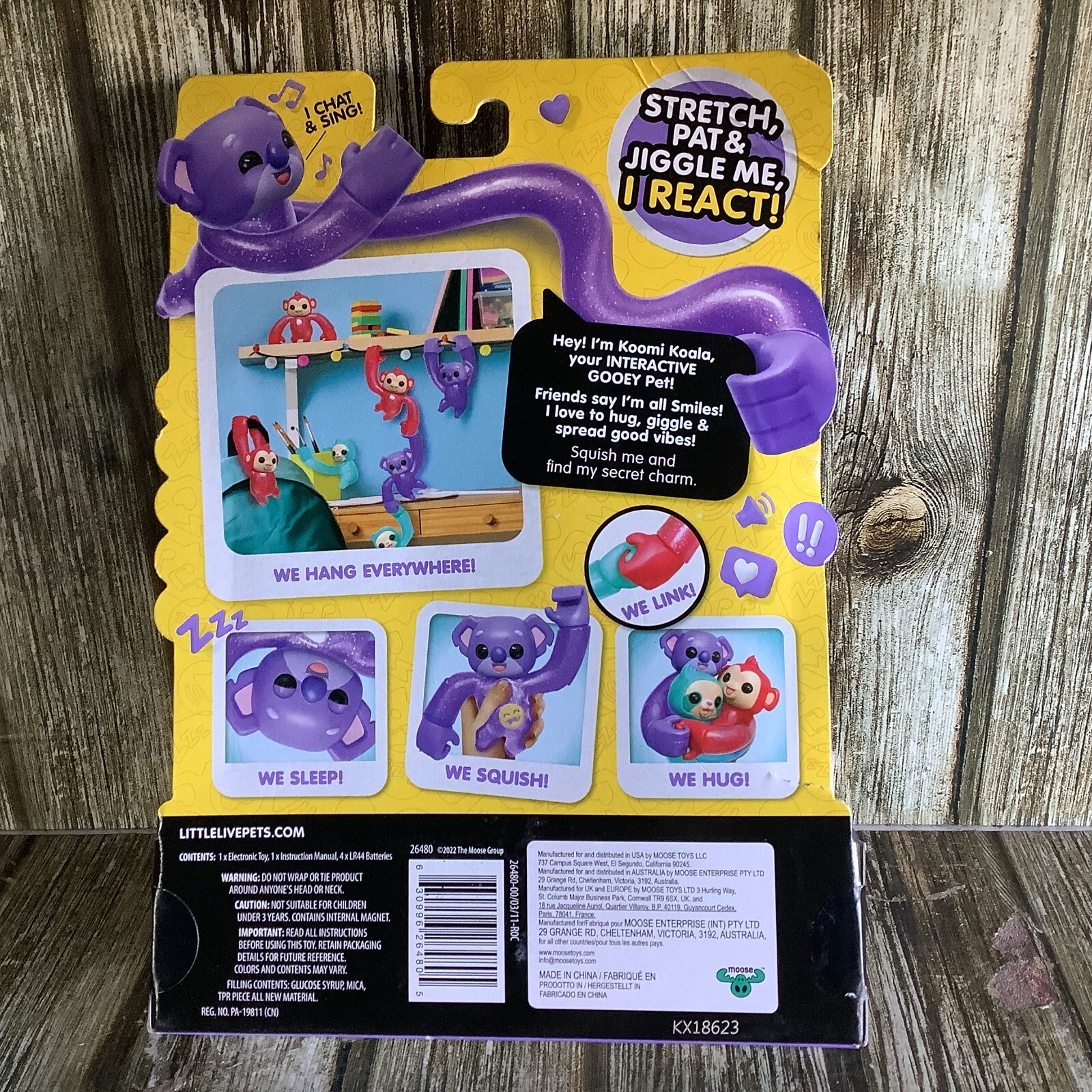ZOOGOOZ HUG n HANG PURPLE KOALA – KOOMI KOALA SEALED NEW